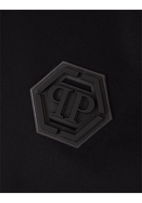 Jersey T-Shirt Round Neck SS Iconic Plein In Nero PHILIPP PLEIN | PAECMTK8109PJY002N0202